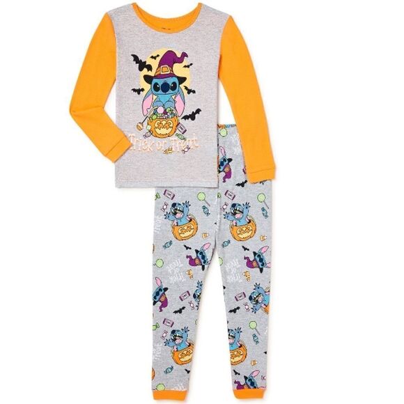 Stitch Girls Halloween Long Sleeve Pajama Set - Picture 1 of 4
